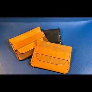 Sleek handmade leather cardholders